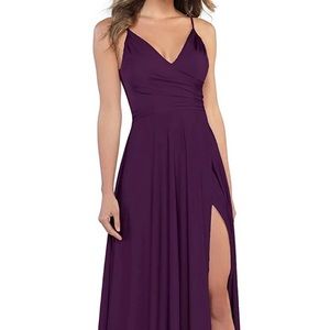 Gorgeous Satin Plum dress